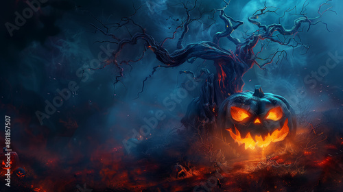 pumpkin Halloween background