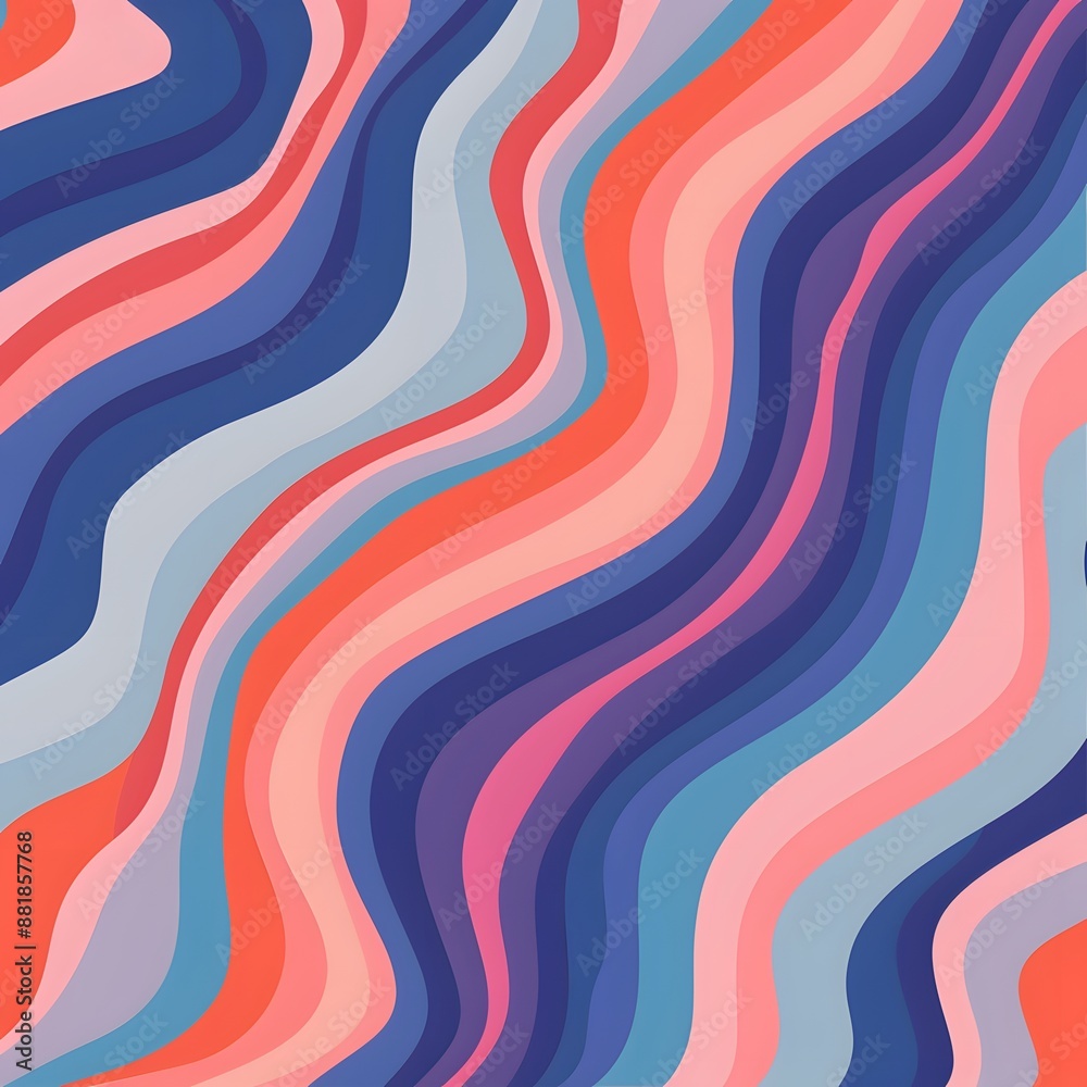 Abstract background with vibrant wavy lines in pink, blue, and red. Abstract background with vibrant wavy lines in pink, blue, and red.