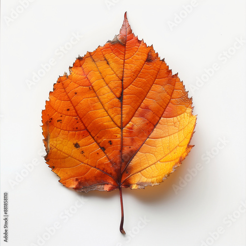 orange leaf isolated on whi...