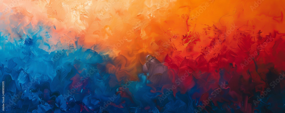 A vivid backdrop showcasing a gradient of bold, bright colors blending seamlessly from deep blues to fiery oranges, creating a striking scene. A vivid backdrop showcasing a gradient of bold, bright colors blending seamlessly from deep blues to fiery oranges, creating a striking scene.