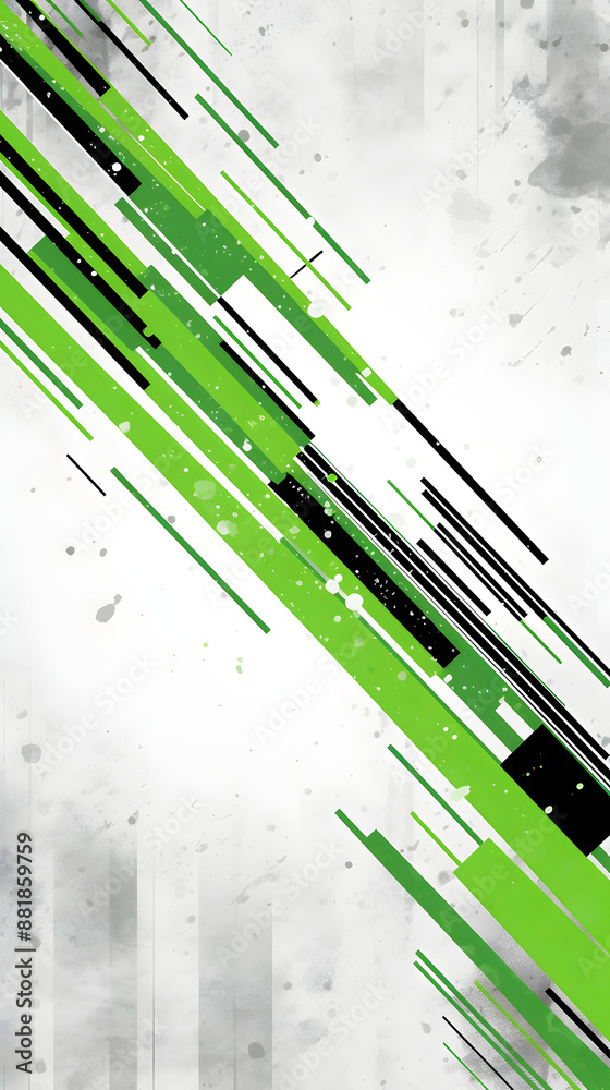 Obraz premium Digital technology green and white stripes business wallpaper abstract poster mobile background