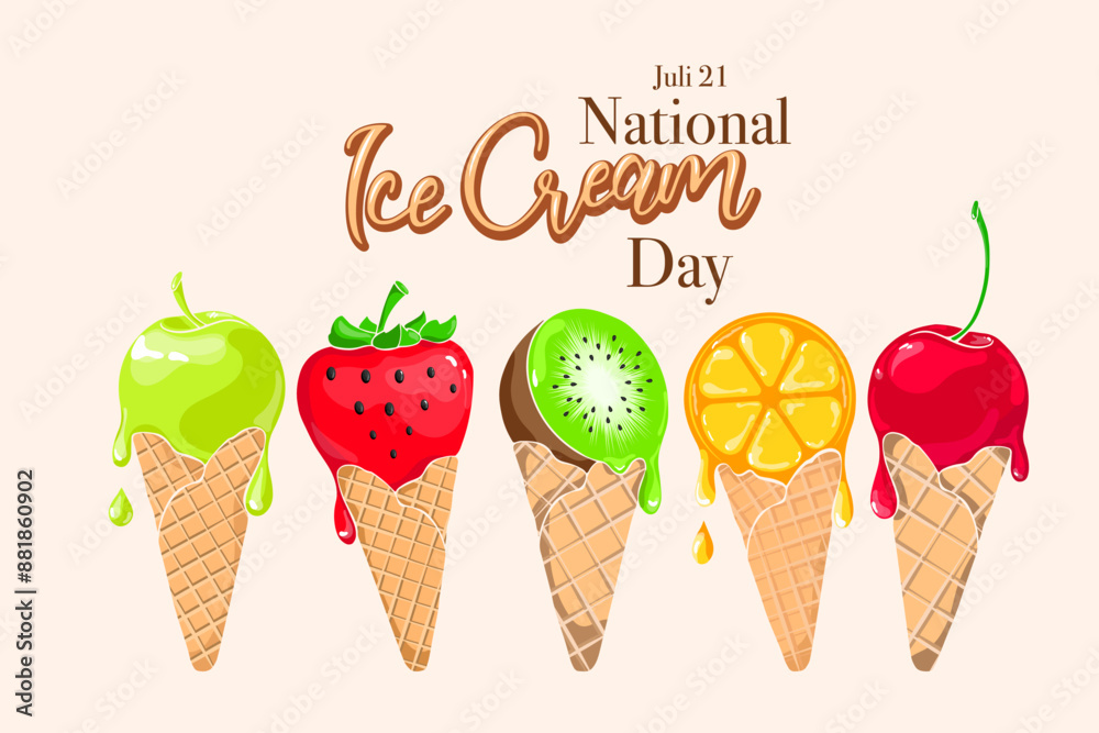 ice cream with fruits, national ice cream day juli 21