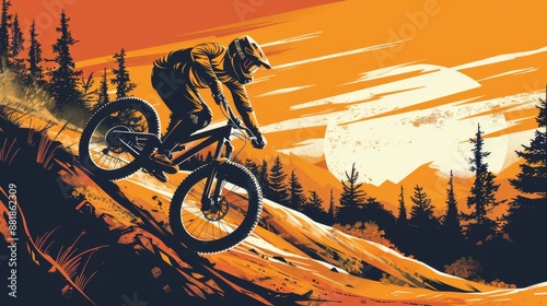 Mountain Biking at Sunset