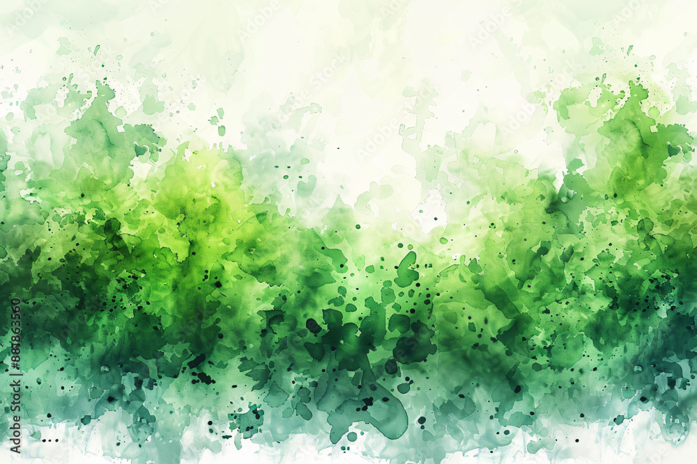 Splashing watercolor background, gradient of green Splashing watercolor background, gradient of green