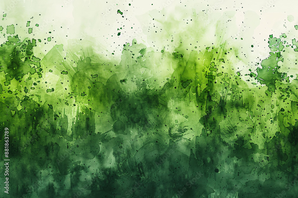 Splashing watercolor background, gradient of green Splashing watercolor background, gradient of green