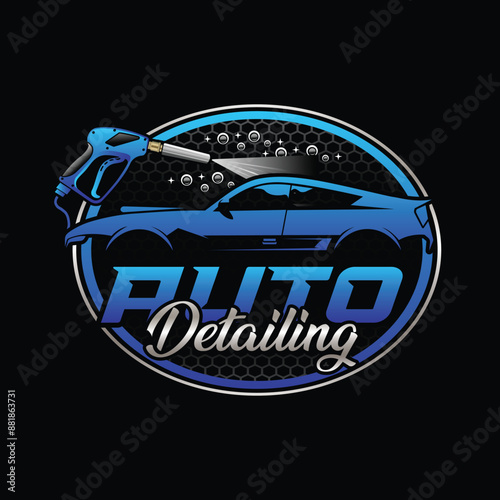 Auto detailing logo, car wash logo