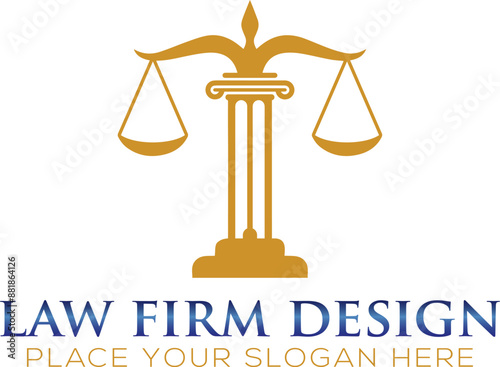 Legal, law vector logo design for download