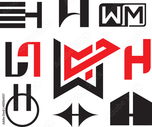 lettermark, Initial brand vector logo design for download