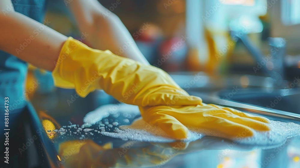 Obraz premium Home Cleaning Service: Dedicated to delivering reliable residential cleaning solutions to meet your household needs. 