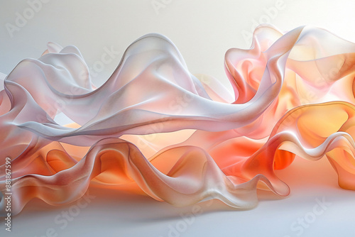 Wallpaper Mural Graceful Pink Waves: A Dance of Silk and Light in Serene Fluidity Torontodigital.ca