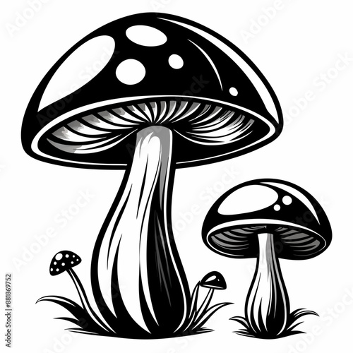 illustration of mushrooms