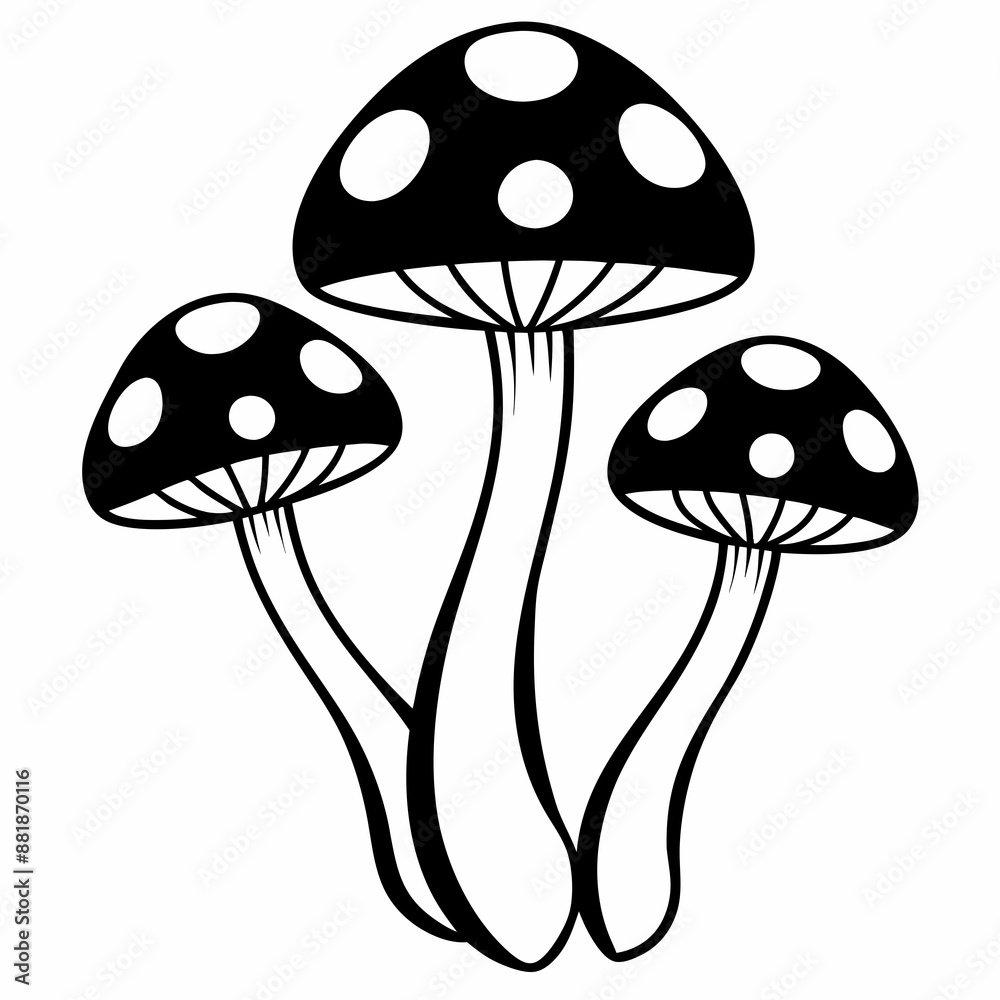 mushrooms on a white background vector design mushrooms on a white background vector design