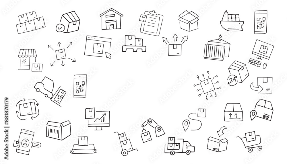 delivery. the pattern. mail. box. icons. transport. sticker. to send. the package. postman. on a colored background. package. drawing. doodle. minimalism. black lines. delivery. the pattern. mail. box. icons. transport. sticker. to send. the package. postman. on a colored background. package. drawing. doodle. minimalism. black lines.