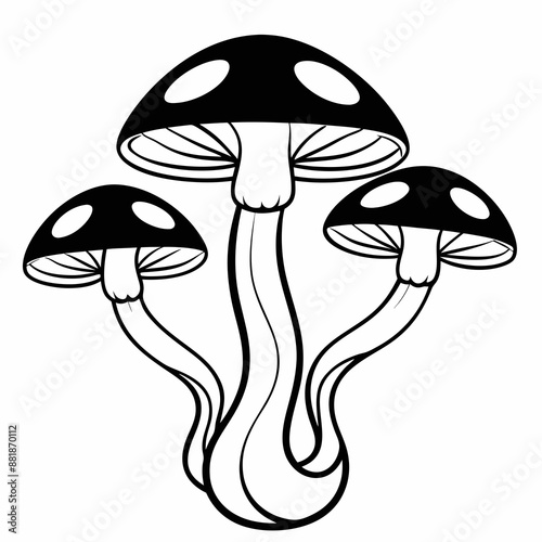mushrooms on a white background vector design