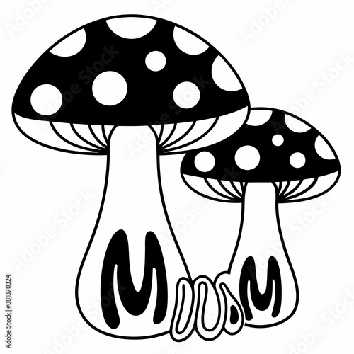 illustration of mushrooms vector design 
