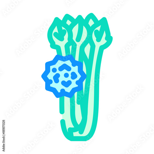 celery allergen free product food color icon vector. celery allergen free product food sign. isolated symbol illustration
