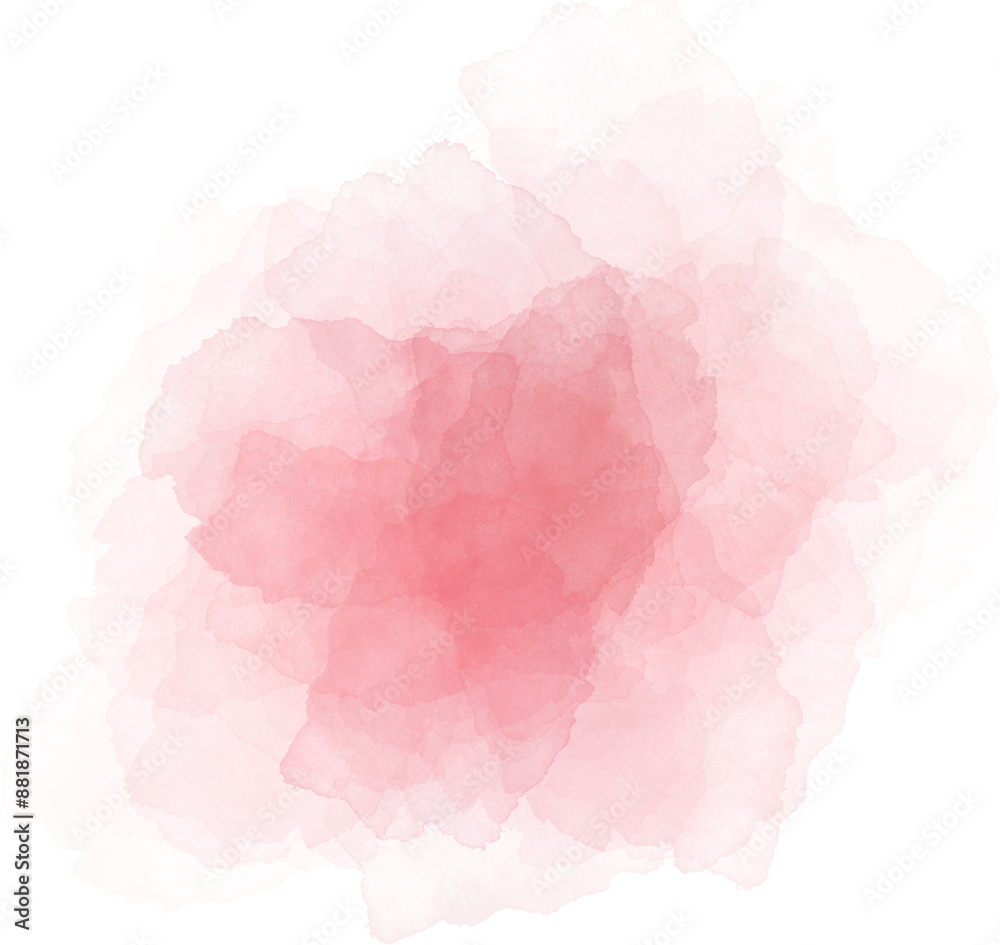 Fototapeta premium Alcohol Ink red pink brush, watercolor design creative hand painted, luxury wedding clipart transparent background