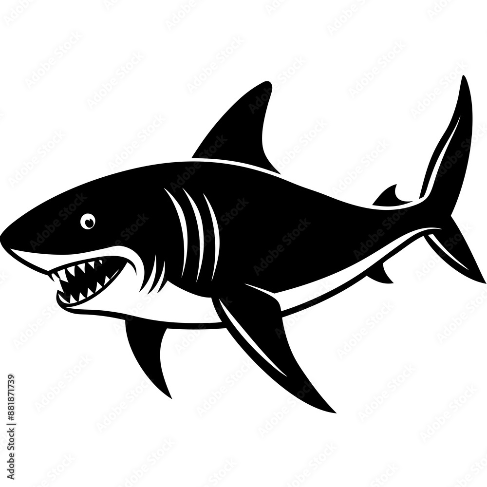 shark isolated on a white background shark isolated on a white background