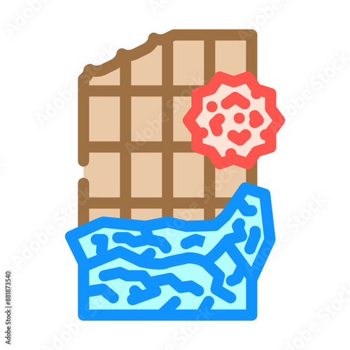 strawberries allergen free product food color icon vector. strawberries allergen free product food sign. isolated symbol illustration