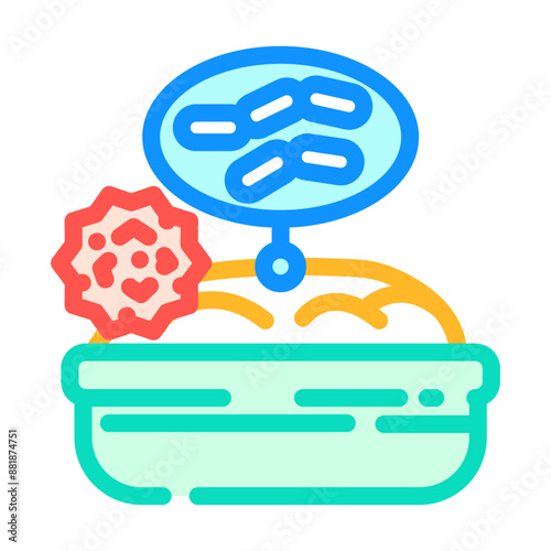 yeast allergen free product food color icon vector. yeast allergen free product food sign. isolated symbol illustration