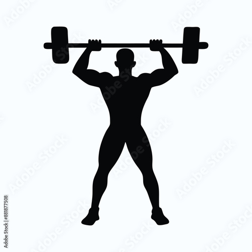 vector design of shoulder press silhouette