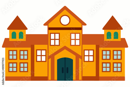 Stunning Vector of school buildings on white background © Chayon Sarker