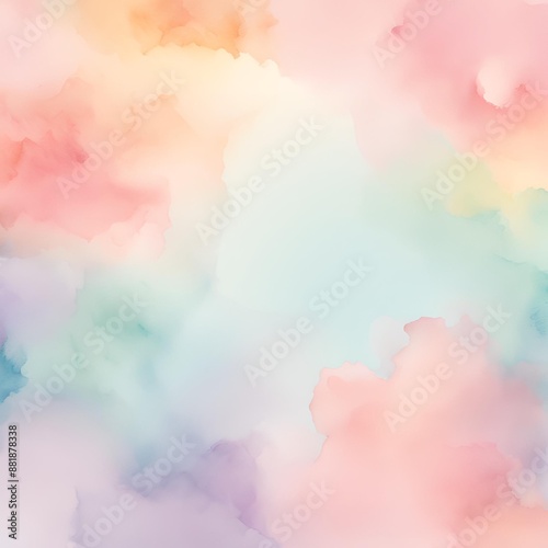 Beautiful Soft Watercolor Paper Background in Pastel Colors Clipart
