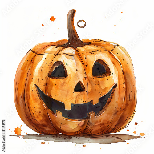 Halloween pumpkin isolated ...
