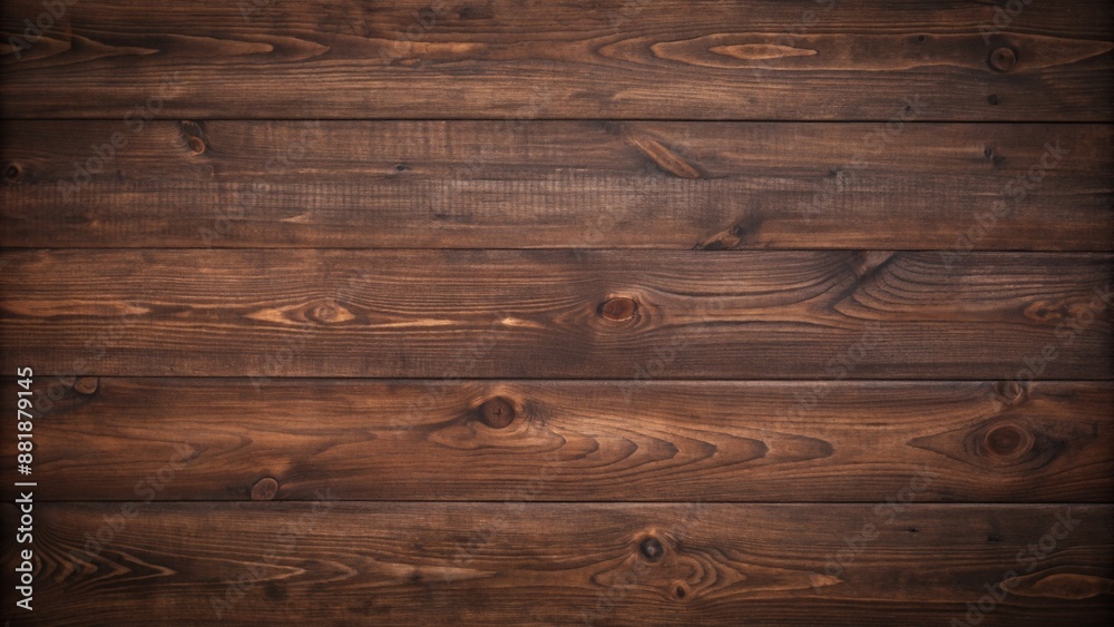 Naklejka premium dark planks background, rustic wooden table surface. brown wood texture