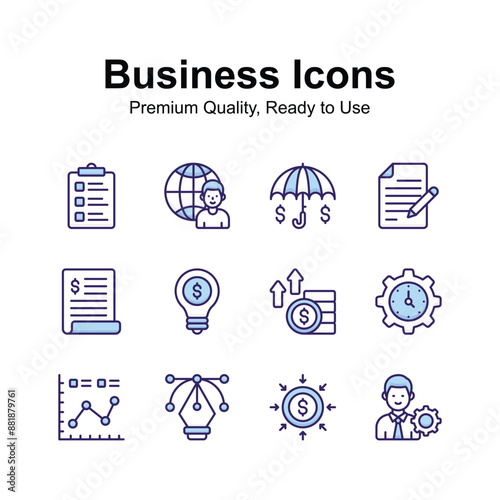 Get this amazing icons set of business and finance, editable vectors