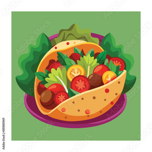 A Delicious Mexican Food Vector Illustration