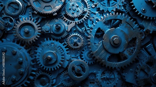 Wallpaper Mural Abstract gears and cogs representing career mechanics Torontodigital.ca