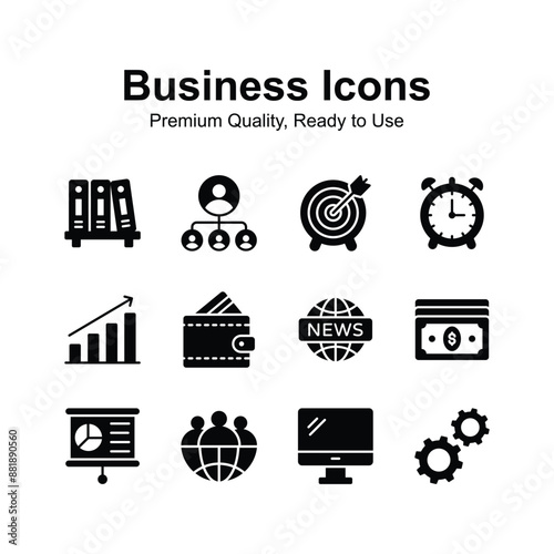 Well designed business icons set in modern style
