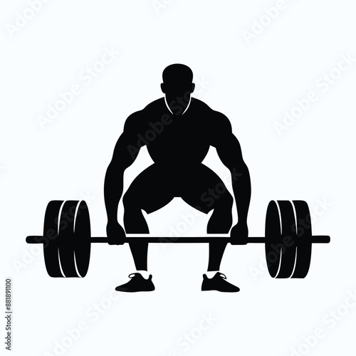 vector design of deadlifts silhouette