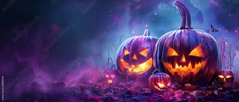 Halloween background with pumpkins Halloween background with pumpkins