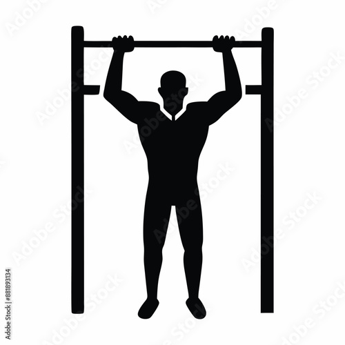 pull ups silhouette vector, stylish and versatile exercise designs