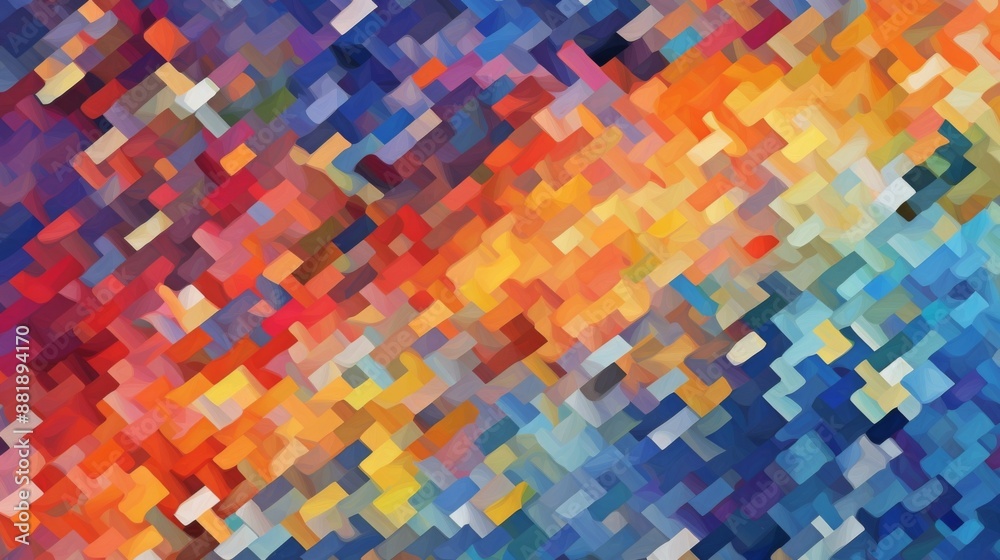 Abstract Geometric Pattern in Warm Colors Abstract Geometric Pattern in Warm Colors