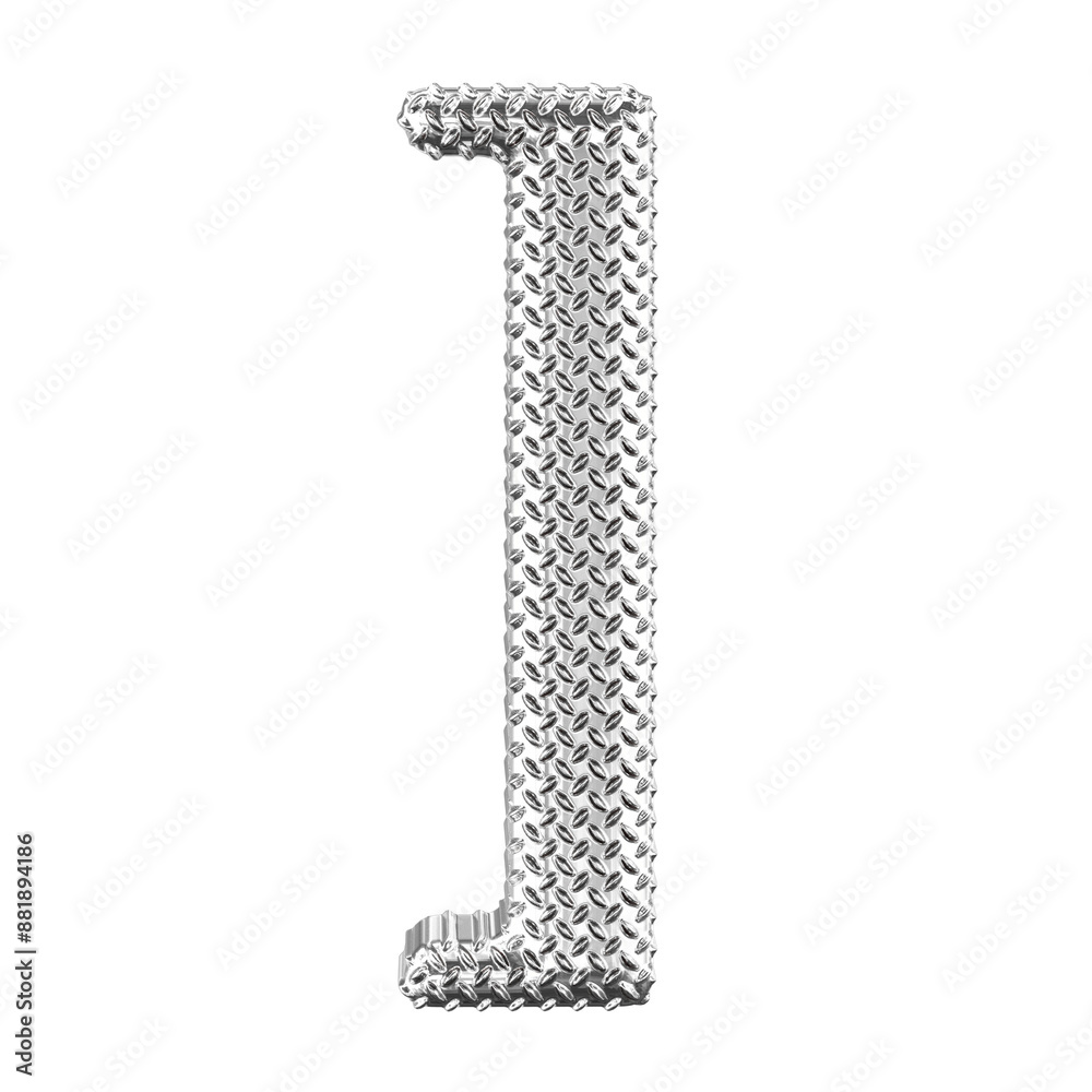 Silver ribbed symbol