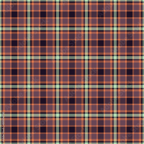 Classical background vector textile, poncho seamless texture pattern. Full check tartan plaid fabric in pink and black colors.