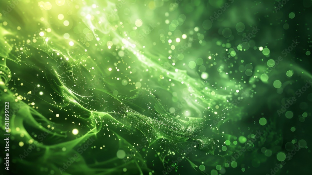 Shamrock details in a rich green hues wallpaper with liquid textures Shamrock details in a rich green hues wallpaper with liquid textures