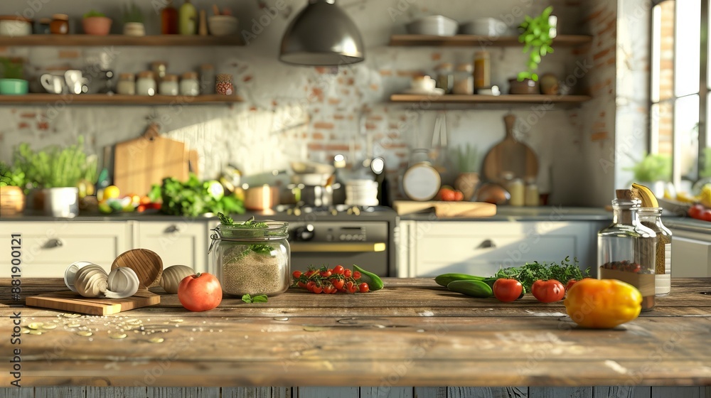 vegetables on a kitchen table with copy space vegetables on a kitchen table with copy space