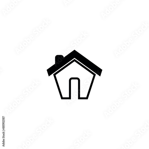 Minimalist House Icon. Home Vector Illustration