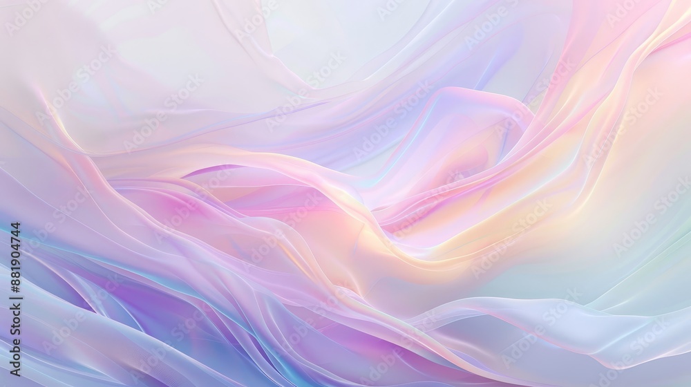Calming atmosphere with wave patterns and pastel Holi colors