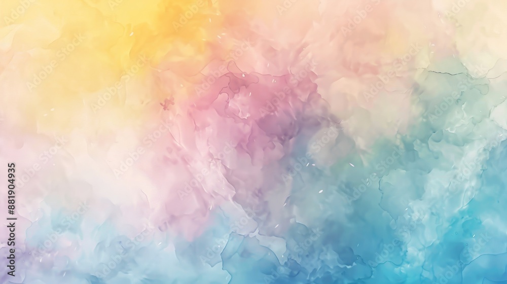 Soft yellows blues and pinks in watercolor-like background Soft yellows blues and pinks in watercolor-like background