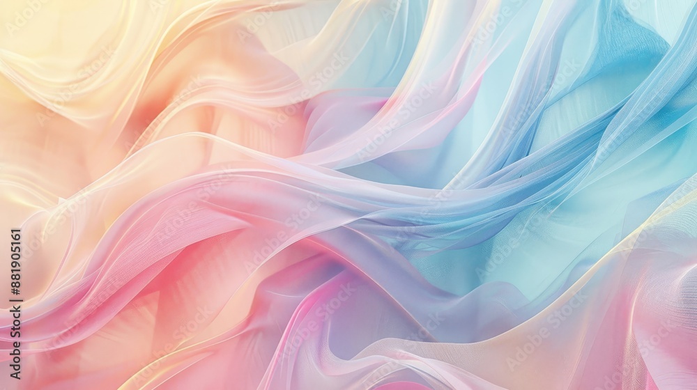 Serene wallpaper with pastel Holi colors and wave textures Serene wallpaper with pastel Holi colors and wave textures