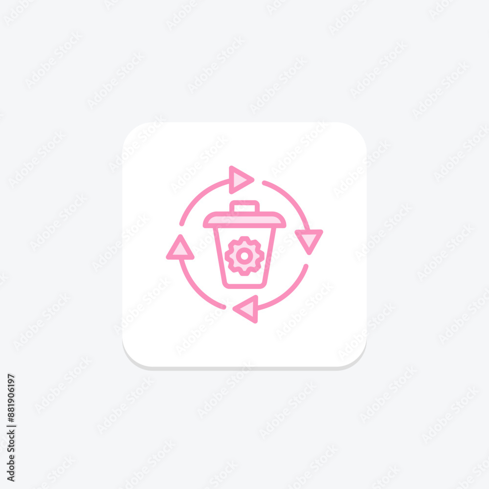 Waste Management duotone line icon , vector, pixel perfect, illustrator file Waste Management duotone line icon , vector, pixel perfect, illustrator file