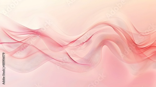 Minimalist abstract design featuring soft pink waves on a textured background, with gradients and a clean aesthetic for versatile use. 