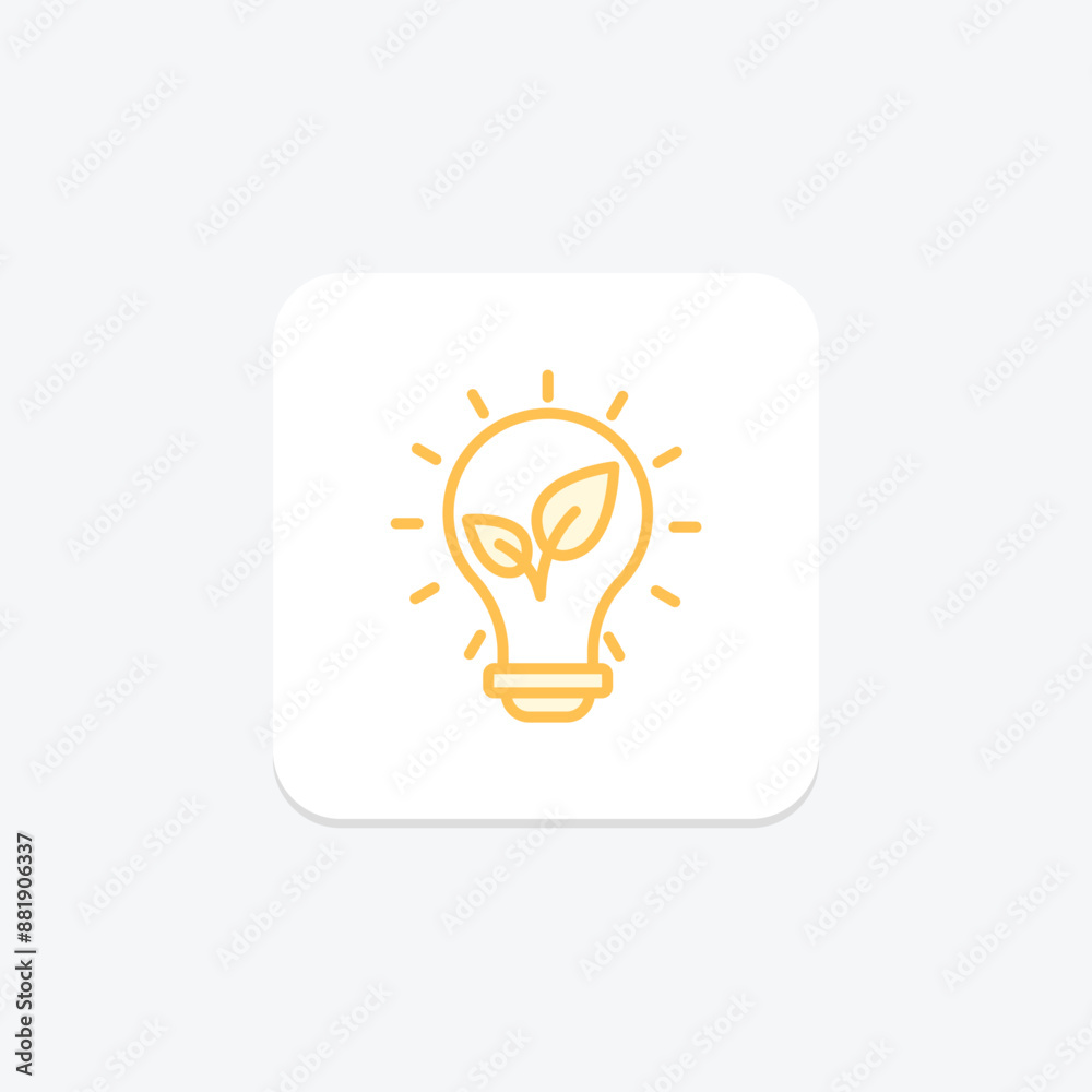 Green Innovation duotone line icon , vector, pixel perfect, illustrator file Green Innovation duotone line icon , vector, pixel perfect, illustrator file