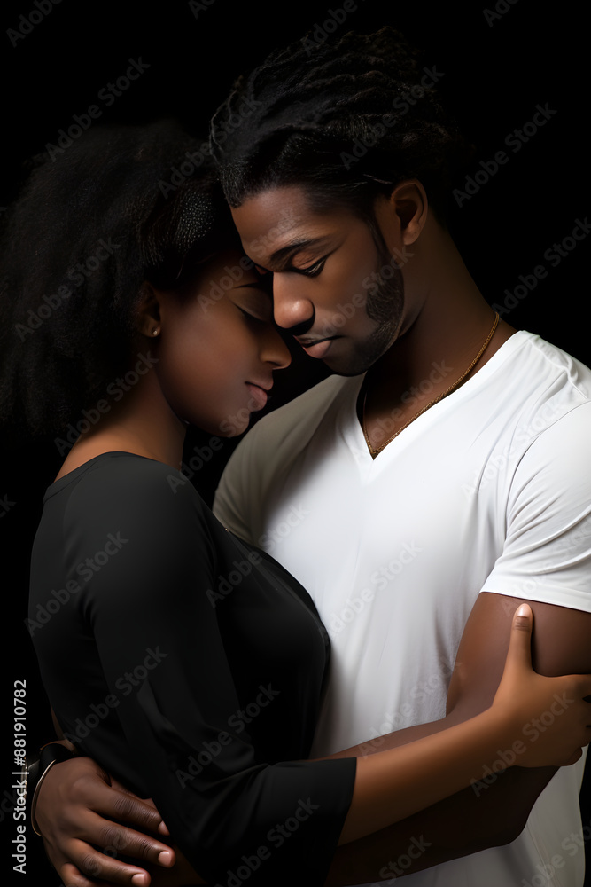 Captivating Image of a Young Couple's Intimate Embrace Symbolizing Love and Unity Captivating Image of a Young Couple's Intimate Embrace Symbolizing Love and Unity