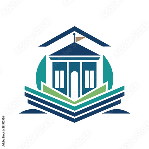 academic logo design vector template. school college logo, university logo, institute logo, educational logo, library logo, teaching logo, book shop, varsity